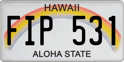 HI license plate FIP531