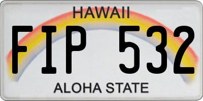 HI license plate FIP532