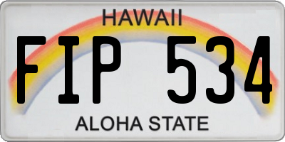 HI license plate FIP534