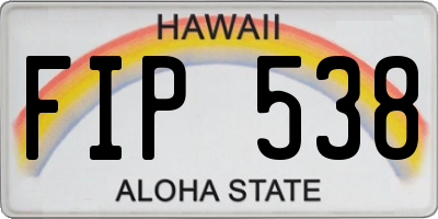 HI license plate FIP538