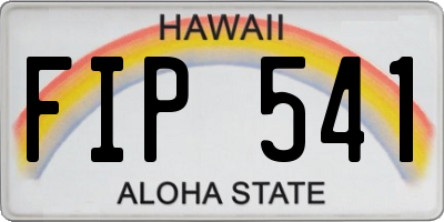 HI license plate FIP541