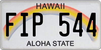HI license plate FIP544