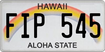 HI license plate FIP545