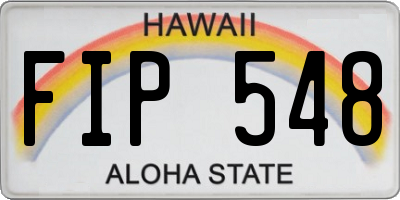 HI license plate FIP548
