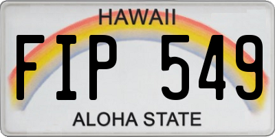 HI license plate FIP549