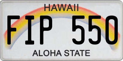 HI license plate FIP550