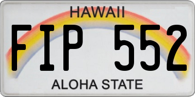 HI license plate FIP552