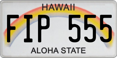 HI license plate FIP555