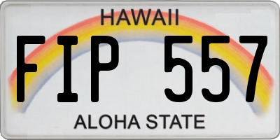 HI license plate FIP557