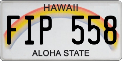 HI license plate FIP558