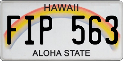HI license plate FIP563