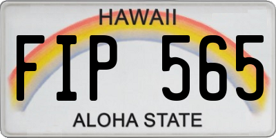 HI license plate FIP565