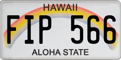 HI license plate FIP566