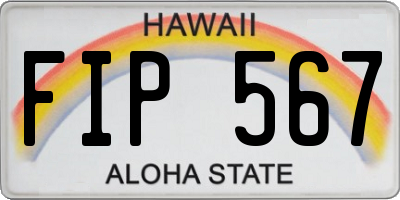 HI license plate FIP567