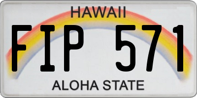 HI license plate FIP571