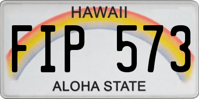 HI license plate FIP573