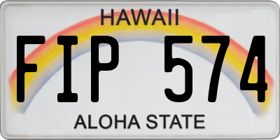 HI license plate FIP574
