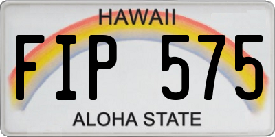 HI license plate FIP575