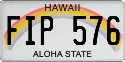 HI license plate FIP576