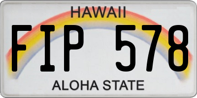 HI license plate FIP578