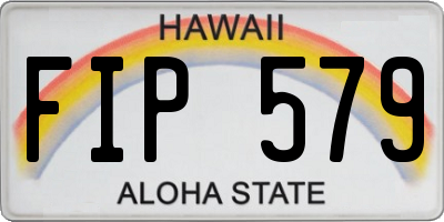 HI license plate FIP579