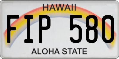 HI license plate FIP580