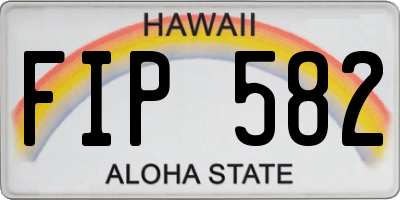 HI license plate FIP582