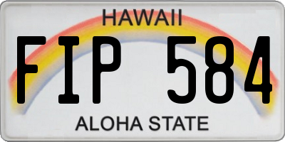 HI license plate FIP584