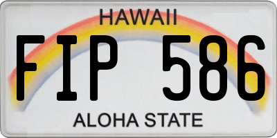 HI license plate FIP586