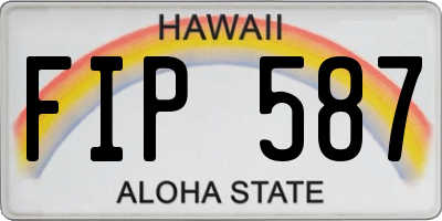 HI license plate FIP587