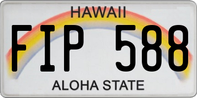HI license plate FIP588