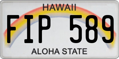 HI license plate FIP589