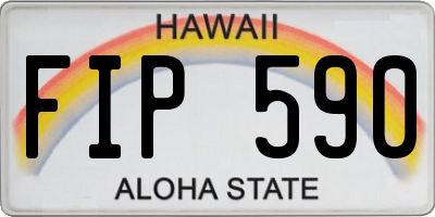 HI license plate FIP590