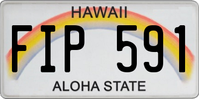 HI license plate FIP591