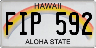 HI license plate FIP592
