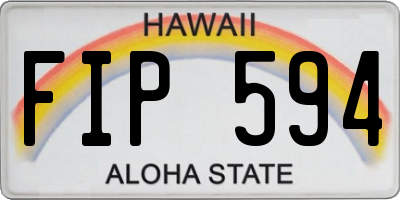 HI license plate FIP594