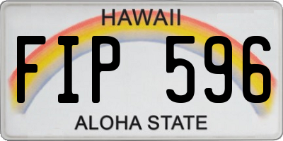 HI license plate FIP596