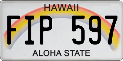 HI license plate FIP597