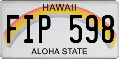 HI license plate FIP598