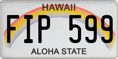 HI license plate FIP599