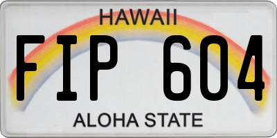 HI license plate FIP604