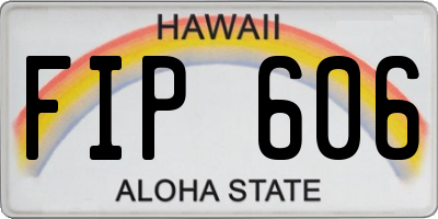 HI license plate FIP606