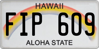 HI license plate FIP609
