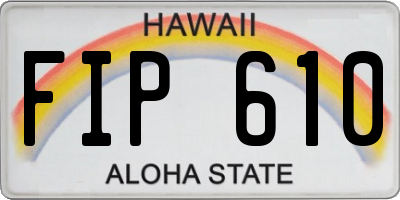 HI license plate FIP610