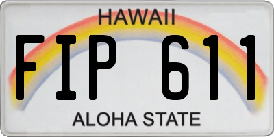 HI license plate FIP611