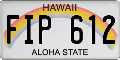 HI license plate FIP612