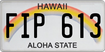 HI license plate FIP613