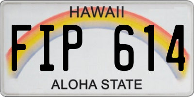 HI license plate FIP614