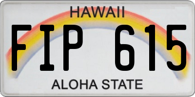 HI license plate FIP615