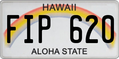 HI license plate FIP620